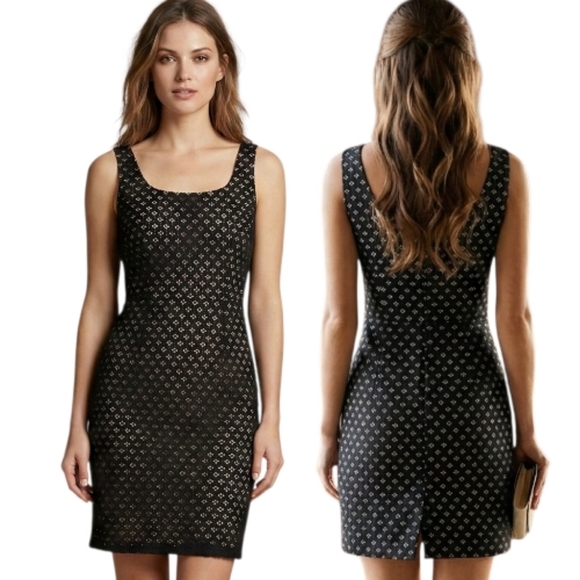Adrianna Papell Dresses & Skirts - ADRIANNA PAPELL Eyelet Lace Sheath Tank Dress - Size 4